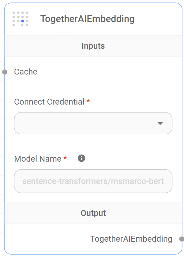 <p>TogetherAI Embedding Node</p>